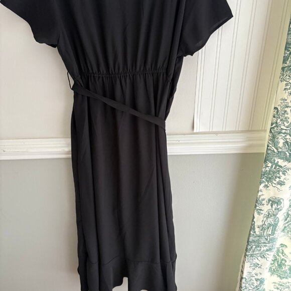 Black Wrap Dress - Picture 3 of 5
